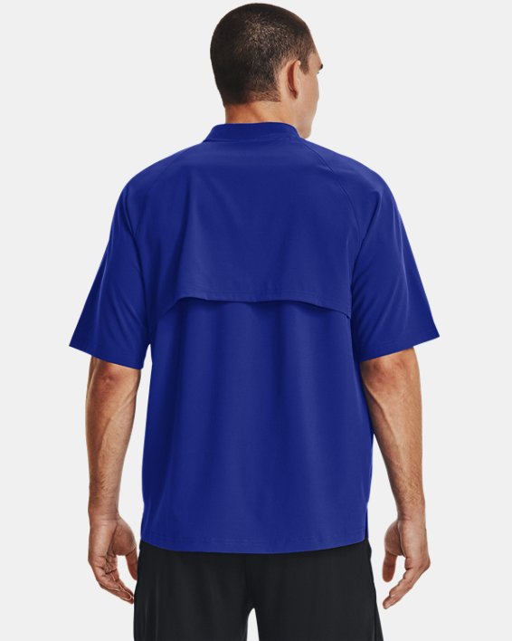 Men's UA Utility Short Sleeve Cage Jacket, Blue, pdpMainDesktop image number 1